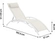 HABITAT ET JARDIN - Bain de soleil en aluminium "Beauty" - Phoenix - Ecru - Lot de 2 - vignette