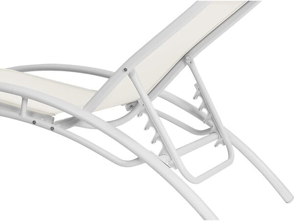 HABITAT ET JARDIN - Bain de soleil en aluminium "Beauty" - Phoenix - Ecru - Lot de 2 - large