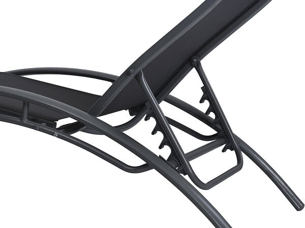 HABITAT ET JARDIN - Lot de 2 bains de soleil en aluminium Beauty "Phoenix" - Noir - large