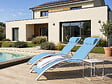 HABITAT ET JARDIN - Bain de soleil en aluminium "Beauty" - Phoenix - Bleu - Lot de 2 - vignette