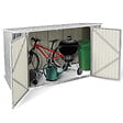 ID MARKET - Abri de jardin en métal gris clair verrouillable multi-rangement stockage vélos, outils, poubelles - vignette