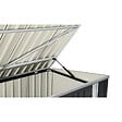 ID MARKET - Abri de jardin en métal effet bois verrouillable multi-rangement pour stockage vélos, outils, poubelles - vignette
