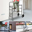 ID MARKET - Echafaudage mobile sur roues L.140xl.78xH.135 CM avec 2 plateformes - vignette