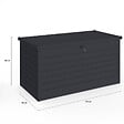 ID MARKET - Coffre de rangement métal verrouillable gris anthracite pour jardin 1250L 175x95x90 cm - vignette