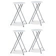 ID MARKET - Lot de 4 tables hautes pliantes 105 cm et 4 housses noires - vignette