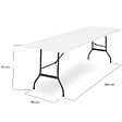 ID MARKET - Table pliante d'appoint portable 180 cm pour camping ou réception - vignette