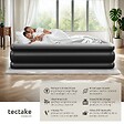 TECTAKE - Matelas gonflable AirDreams avec pompe électrique noir/blanc - vignette
