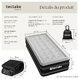 TECTAKE - Matelas gonflable AirDreams avec pompe électrique noir/blanc - vignette