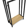 ID MARKET - Porte-serviettes sur pied 3 niveaux DETROIT avec étagère design industriel - vignette