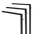 ID MARKET - Porte-serviettes sur pied 3 barres latérales DALLAS métal noir design industriel - vignette