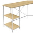 ID MARKET - Bureau d'angle en forme de L DETROIT design industriel bois et métal blanc - vignette