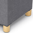 ID MARKET - Banc coffre rangement sur pied 76 cm tissu gris anthracite - vignette
