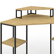 ID MARKET - Bureau d'angle DETROIT gain de place bureau informatique avec rangements - vignette