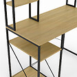 ID MARKET - Bureau avec étagères de rangement DETROIT design industriel - vignette