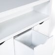 ID MARKET - Meuble de rangement enfant MANA en bois blanc 3 tiroirs cubes sur roulettes - vignette