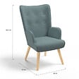 ID MARKET - Fauteuil scandinave IVAR en tissu vert eucalyptus - vignette