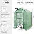 TECTAKE - Serre de jardin souple 2,04 m² 143x143x195cm vert - vignette