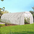 ID MARKET - Serre tunnel de jardin 4 saisons 24M² blanche gamme maraîchère DES ANDES 8x3M - vignette