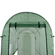 ID MARKET - Serre à tomates de jardin 3m² 3 x 1 x 2 m acier galvanisé + bâche anti-UV relevable avec porte et 2 fenêtres verte - vignette
