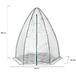ID MARKET - Serre d'hivernage dôme 160 x 160 x 180 cm balcon et terrasse - vignette