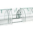 ID MARKET - Mini serre de jardin tunnel 300 x 50 x 50 cm avec bâche anti-UV et 10 fenêtres enroulables blanche - vignette