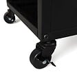 ID MARKET - Range bûches vertical plein acier noir H. 119 CM pour cheminée avec roulettes - vignette