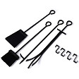 ID MARKET - Range bûches vertical avec accessoires 2 étagères H.112 CM pour cheminée - vignette