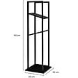 ID MARKET - Range bûches vertical acier noir avec 2 étagères H.112 CM pour cheminée - vignette