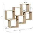 ID MARKET - Etagère murale double position LUCAS bois façon hêtre - vignette