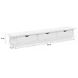 ID MARKET - Etagère murale console d'entrée LISE 3 tiroirs blanche - vignette