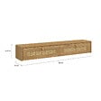 ID MARKET - Etagère murale console d'entrée HANAE 2 tiroirs effet naturel cannage - vignette