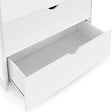 ID MARKET - Dressing penderie 2 tiroirs L. 80 cm BROOKLYN bois blanc et métal blanc - vignette