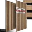 TECTAKE - Panneaux acoustiques muraux chêne en MDF placage bois véritable 120x60x2.1cm absorption sonore isolation phonique design scandinave - vignette