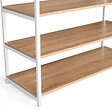 ID MARKET - Dressing large L. 100 cm DETROIT design industriel bois et métal blanc - vignette
