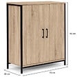 ID MARKET - Armoire basse DETROIT 2 portes design industriel - vignette