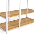 ID MARKET - Dressing penderie étagères L. 90 cm DETROIT design industriel bois et métal blanc - vignette