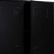 ID MARKET - Armoire basse ESTER 2 portes métal noir design industriel - vignette