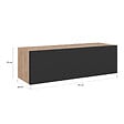 ID MARKET - Lot de 2 consoles suspendues étagères murales ELYOS 1 porte bois et noir - vignette