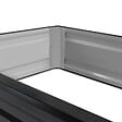 ID MARKET - Lot de 2 carrés potager en métal châssis rectangulaire 80x115 cm gris anthracite - vignette