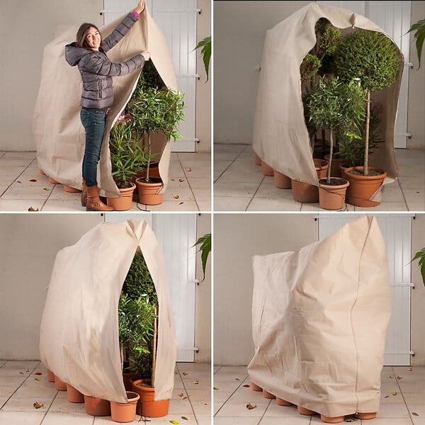 ID MARKET - Housse d'hivernage pour plante et arbuste 120 x 180 cm - large