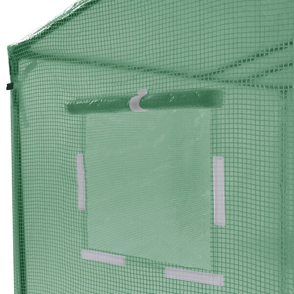 ID MARKET - Serre de jardin verte toutes saisons avec fenêtre et porte zippée - large