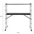ID MARKET - Échafaudage aluminium échelle multifonction avec plateforme modulable sur roues, hauteur 165 CM - vignette