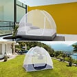 ID MARKET - Moustiquaire dôme pop-up 195x150 cm mobile pour lit - vignette