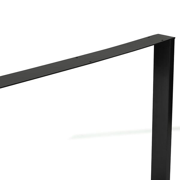 ID MARKET - Lot de 2 pieds de table carrés 78x71 cm noir design industriel - large