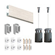ARTITEQ - Cimaise Box PREMIUM Click Rail 200 cm - Kit tout en un Blanc laqué - vignette