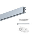ARTITEQ - Cimaise Mini-Click Rail R10 200 cm + clips de fixation + vis & chevilles multimatériaux - Cimaise Tableau Newly Gris - vignette