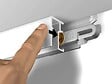 ARTITEQ - Cimaise Mini-Click Rail R10 200 cm + clips de fixation + vis & chevilles multimatériaux - Cimaise Tableau Newly Gris - vignette