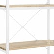 ID MARKET - Etagère 5 niveaux DETROIT design industriel bois et métal blanc 170 cm - vignette