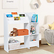 ID MARKET - Meuble de rangement EMMA étagère jouets et bibliothèque enfant en bois blanc - vignette