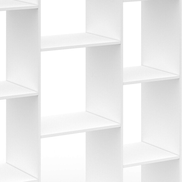 ID MARKET - Etagère bibliothèque COLETTE avec 11 compartiments blanc 143 cm - large